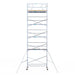 Rollgerüst Euroscaffold Basic 135x305 11,2m Arbeitshöhe an der Fassade - Gerüstexpress.de