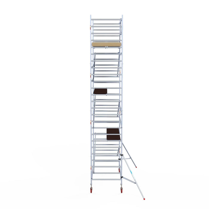 Rollgerüst Euroscaffold Basic 135x305 8,2m Arbeitshöhe an der Fassade - Gerüstexpress.de