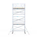 Rollgerüst Euroscaffold Basic 135x305 8,2m Arbeitshöhe an der Fassade - Gerüstexpress.de