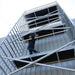 Rollgerüst Euroscaffold Basic 135x305 9,2m Arbeitshöhe an der Fassade - Gerüstexpress.de