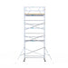 Rollgerüst Euroscaffold Basic 135x305 9,2m Arbeitshöhe an der Fassade - Gerüstexpress.de