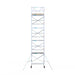 Rollgerüst Euroscaffold Basic 75x190 10,2m Arbeitshöhe an der Fassade - Gerüstexpress.de