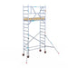 Rollgerüst Euroscaffold Basic 75x190 5,2m Arbeitshöhe Carbonplattform gegen Fassade - Gerüstexpress.de