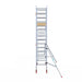 Rollgerüst Euroscaffold Basic 75x190 5,2m Arbeitshöhe Carbonplattform gegen Fassade - Gerüstexpress.de
