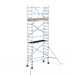 Rollgerüst Euroscaffold Basic 75x190 6,2m Arbeitshöhe an der Fassade - Gerüstexpress.de