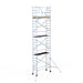 Rollgerüst Euroscaffold Basic 75x190 8,2m Arbeitshöhe an der Fassade - Gerüstexpress.de