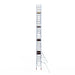 Rollgerüst Euroscaffold Basic 75x250 10,2m Arbeitshöhe Carbonplattform gegen Fassade - Gerüstexpress.de
