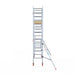 Rollgerüst Euroscaffold Basic 75x250 5,2m Arbeitshöhe an der Fassade - Gerüstexpress.de