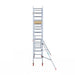 Rollgerüst Euroscaffold Basic 75x250 5,2m Arbeitshöhe Carbonplattform gegen Fassade - Gerüstexpress.de