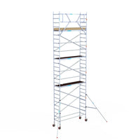 Rollgerüst Euroscaffold Basic 75x250 9,2m Arbeitshöhe an der Fassade