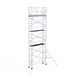 Rollgerüst Euroscaffold Basic 75x250 9,2m Arbeitshöhe an der Fassade - Gerüstexpress.de