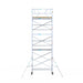 Rollgerüst Euroscaffold Basic 75x250 9,2m Arbeitshöhe an der Fassade - Gerüstexpress.de