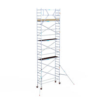 Rollgerüst Euroscaffold Basic 75x250 9,2m Arbeitshöhe Carbonplattform gegen Fassade