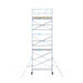 Rollgerüst Euroscaffold Basic 75x250 9,2m Arbeitshöhe Carbonplattform gegen Fassade - Gerüstexpress.de