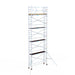 Rollgerüst Euroscaffold Basic 75x305 10,2m Arbeitshöhe Carbonplattform gegen Fassade - Gerüstexpress.de