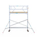 Rollgerüst Euroscaffold Basic 75x305 5,2m Arbeitshöhe an der Fassade - Gerüstexpress.de