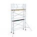 Rollgerüst Euroscaffold Basic 75x305 6,2m Arbeitshöhe an der Fassade - Gerüstexpress.de