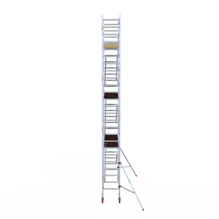 Rollgerüst Euroscaffold Basic 75x305 8,2m Arbeitshöhe an der Fassade - Gerüstexpress.de