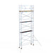Rollgerüst Euroscaffold Basic 75x305 9,2m Arbeitshöhe an der Fassade - Gerüstexpress.de