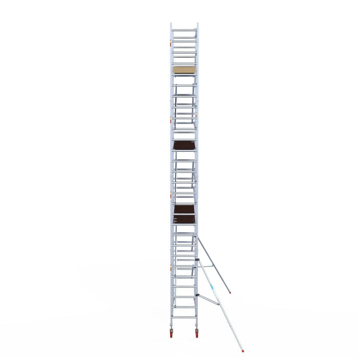 Rollgerüst Euroscaffold Basic 75x305 9,2m Arbeitshöhe an der Fassade - Gerüstexpress.de