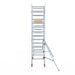 Rollgerüst Euroscaffold Basic 90x190 5,2m Arbeitshöhe an der Fassade - Gerüstexpress.de