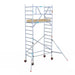 Rollgerüst Euroscaffold Basic 90x190 5,2m Arbeitshöhe an der Fassade - Gerüstexpress.de