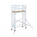 Rollgerüst Euroscaffold Basic 90x250 5,2m Arbeitshöhe an der Fassade - Gerüstexpress.de
