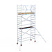 Rollgerüst Euroscaffold Basic 90x250 6,2m Arbeitshöhe an der Fassade - Gerüstexpress.de