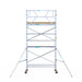 Rollgerüst Euroscaffold Basic 90x250 6,2m Arbeitshöhe an der Fassade - Gerüstexpress.de