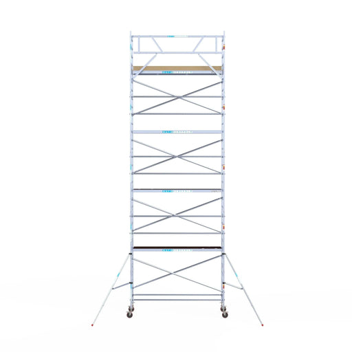 Rollgerüst Euroscaffold Basic 90x305 10,2m Arbeitshöhe an der Fassade - Gerüstexpress.de