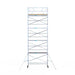Rollgerüst Euroscaffold Basic 90x305 10,2m Arbeitshöhe an der Fassade - Gerüstexpress.de