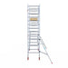 Rollgerüst Euroscaffold Basic 90x305 5,2m Arbeitshöhe an der Fassade - Gerüstexpress.de