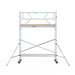 Rollgerüst Euroscaffold Basic 90x305 5,2m Arbeitshöhe an der Fassade - Gerüstexpress.de