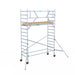 Rollgerüst Euroscaffold Basic 90x305 5,2m Arbeitshöhe Carbonplattform gegen Fassade - Gerüstexpress.de