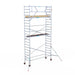 Rollgerüst Euroscaffold Basic 90x305 7,2m Arbeitshöhe an der Fassade - Gerüstexpress.de