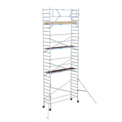 Rollgerüst Euroscaffold Basic 90x305 9,2m Arbeitshöhe an der Fassade - Gerüstexpress.de