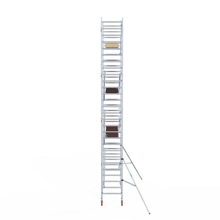 Rollgerüst Euroscaffold Basic 90x305 9,2m Arbeitshöhe an der Fassade - Gerüstexpress.de
