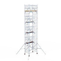 Rollgerüst Euroscaffold Basic Plus 135x190 10,2m Arbeitshöhe freistehend mit Carbonplattform