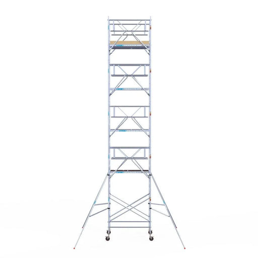 Rollgerüst Euroscaffold Basic Plus 135x190 11,2m Arbeitshöhe freistehend mit Carbonplattform - Gerüstexpress.de