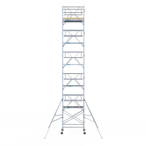 Rollgerüst Euroscaffold Basic Plus 135x190 12,2m Arbeitshöhe freistehend mit Carbonplattform - Gerüstexpress.de