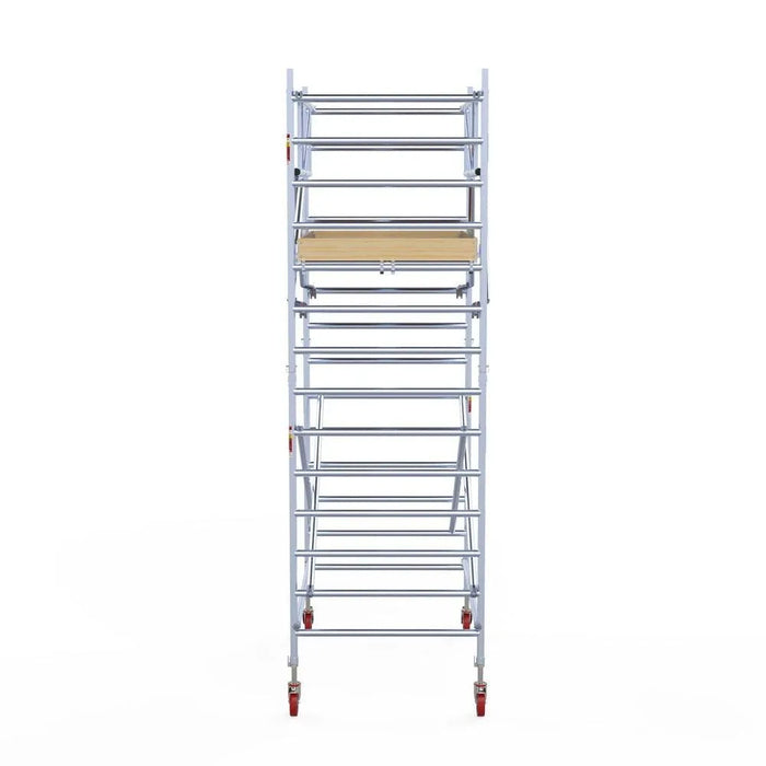 Rollgerüst Euroscaffold Basic Plus 135x190 5,2m Arbeitshöhe freistehend mit Carbonplattform - Gerüstexpress.de