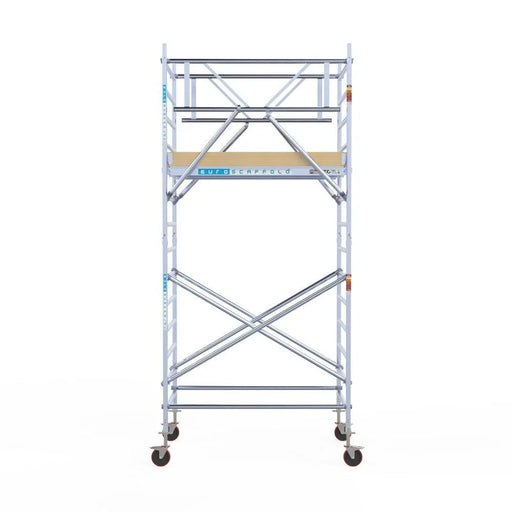Rollgerüst Euroscaffold Basic Plus 135x190 5,2m Arbeitshöhe freistehend mit Carbonplattform - Gerüstexpress.de