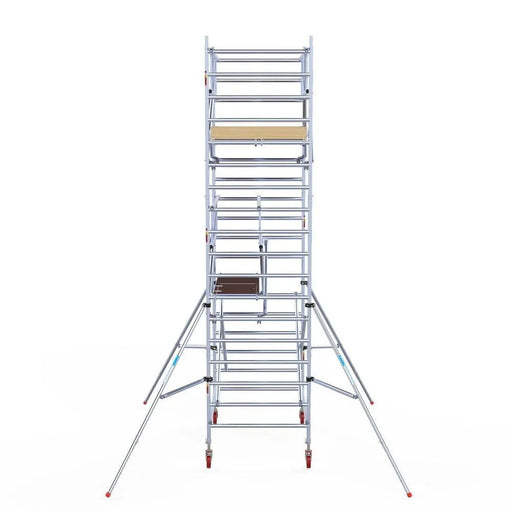 Rollgerüst Euroscaffold Basic Plus 135x190 6,2m Arbeitshöhe freistehend mit Carbonplattform - Gerüstexpress.de