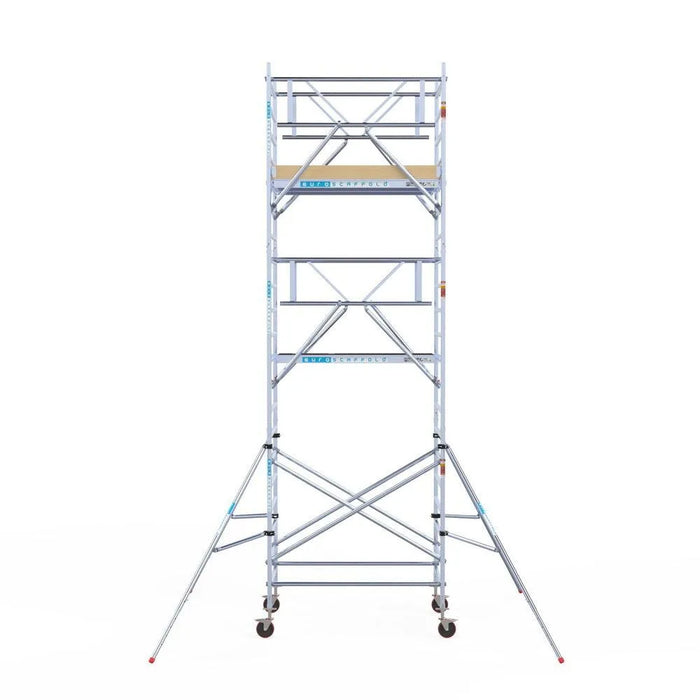 Rollgerüst Euroscaffold Basic Plus 135x190 7,2m Arbeitshöhe freistehend mit Carbonplattform - Gerüstexpress.de