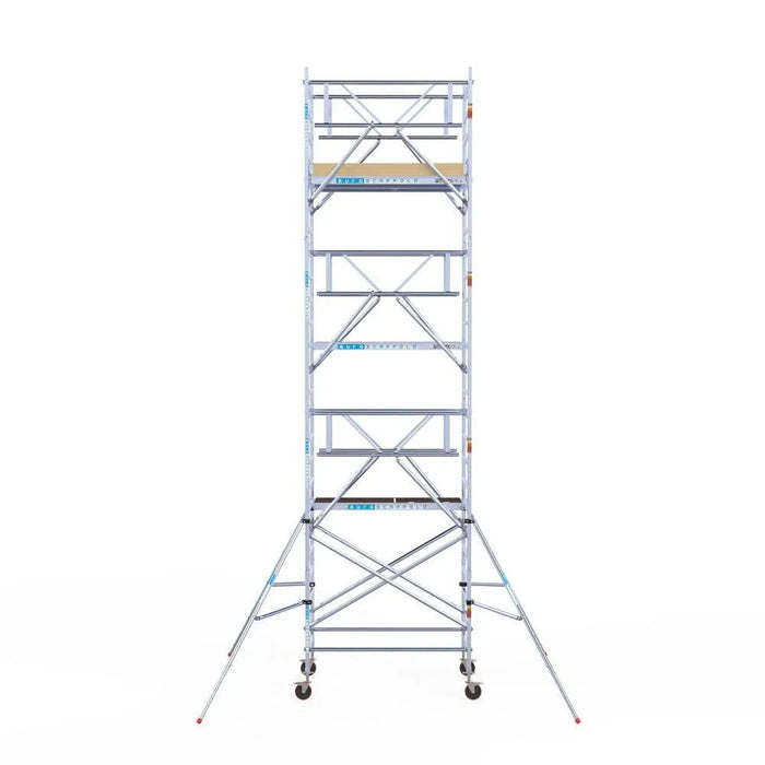 Rollgerüst Euroscaffold Basic Plus 135x190 8,2m Arbeitshöhe freistehend mit Carbonplattform - Gerüstexpress.de