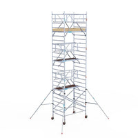 Rollgerüst Euroscaffold Basic Plus 135x190 8,2m Arbeitshöhe freistehend mit Carbonplattform