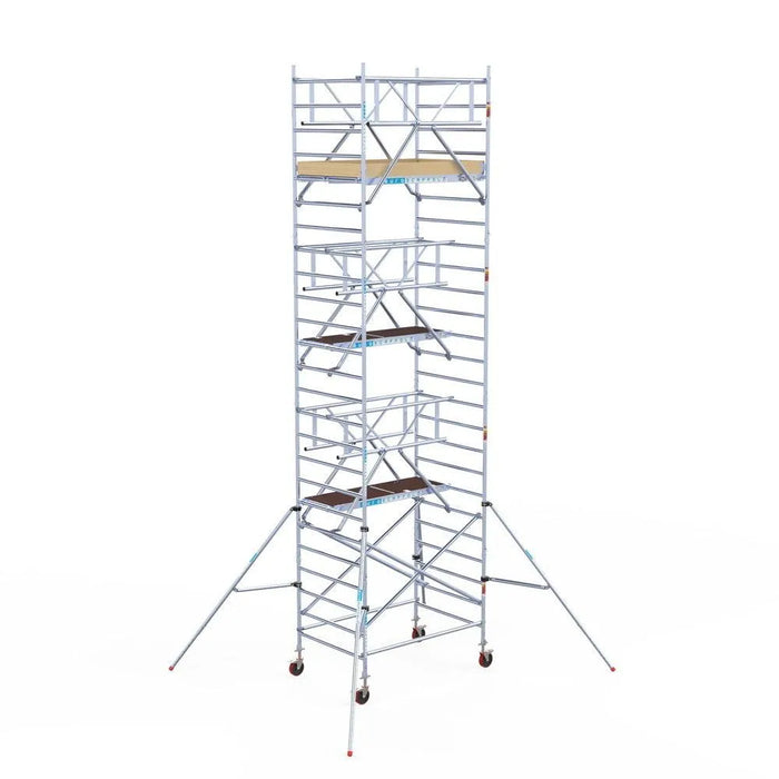 Rollgerüst Euroscaffold Basic Plus 135x190 8,2m Arbeitshöhe freistehend mit Carbonplattform - Gerüstexpress.de