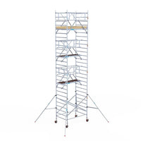 Rollgerüst Euroscaffold Basic Plus 135x190 9,2m Arbeitshöhe freistehend mit Carbonplattform