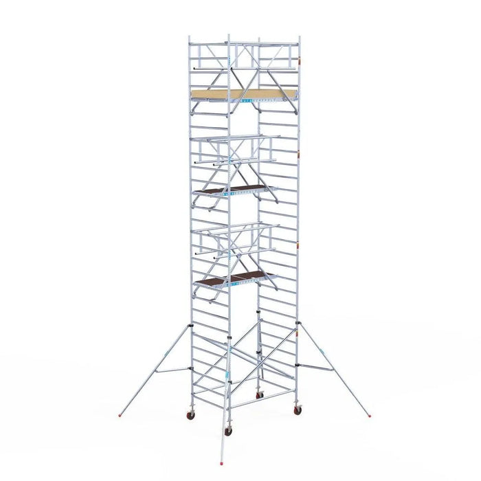 Rollgerüst Euroscaffold Basic Plus 135x190 9,2m Arbeitshöhe freistehend mit Carbonplattform - Gerüstexpress.de