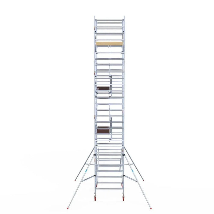 Rollgerüst Euroscaffold Basic Plus 135x190 9,2m Arbeitshöhe freistehend mit Carbonplattform - Gerüstexpress.de